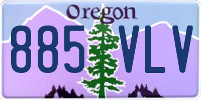 OR license plate 885VLV