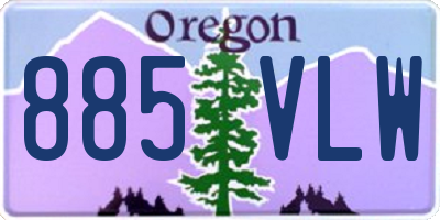 OR license plate 885VLW