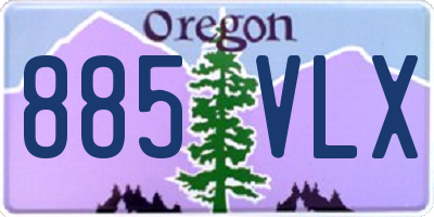OR license plate 885VLX