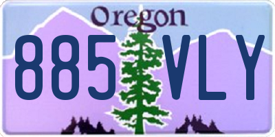 OR license plate 885VLY