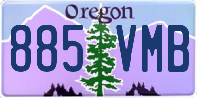 OR license plate 885VMB