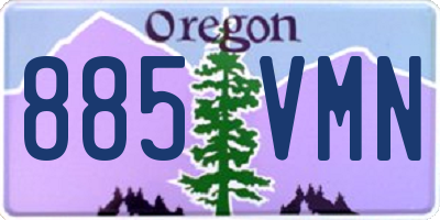 OR license plate 885VMN