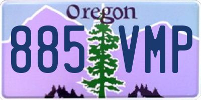 OR license plate 885VMP