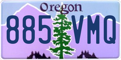 OR license plate 885VMQ