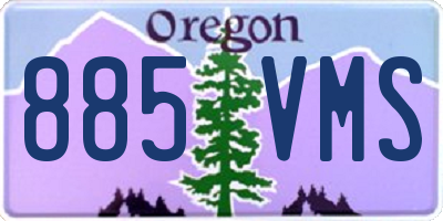 OR license plate 885VMS