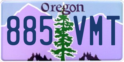 OR license plate 885VMT