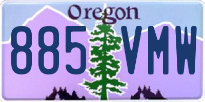 OR license plate 885VMW