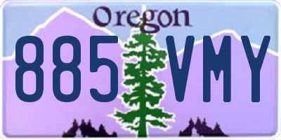 OR license plate 885VMY
