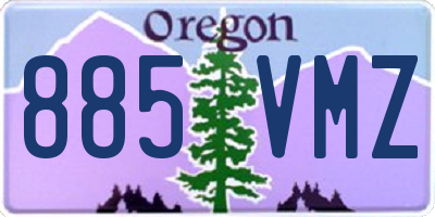OR license plate 885VMZ