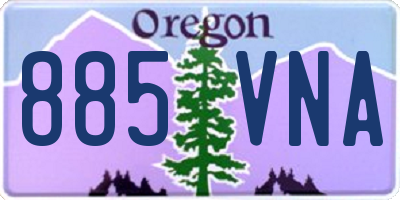 OR license plate 885VNA