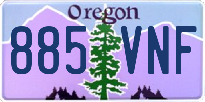 OR license plate 885VNF