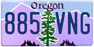 OR license plate 885VNG