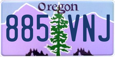 OR license plate 885VNJ