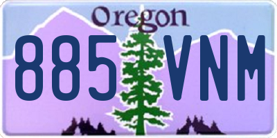 OR license plate 885VNM