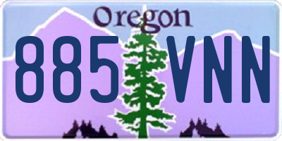OR license plate 885VNN