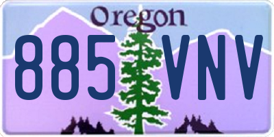OR license plate 885VNV