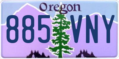 OR license plate 885VNY