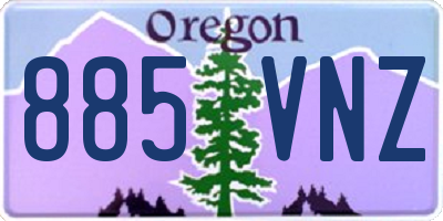OR license plate 885VNZ