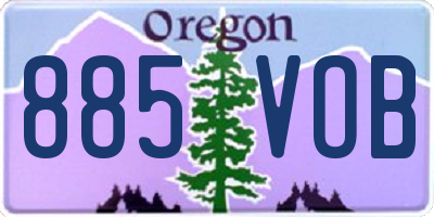 OR license plate 885VOB