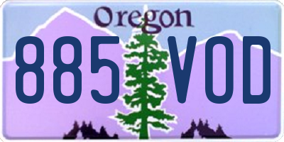 OR license plate 885VOD