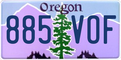 OR license plate 885VOF