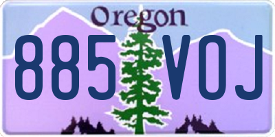 OR license plate 885VOJ