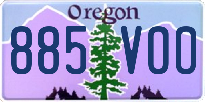 OR license plate 885VOO