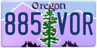 OR license plate 885VOR