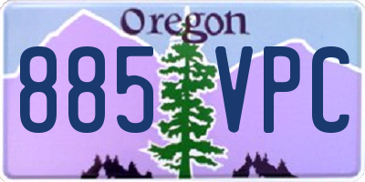 OR license plate 885VPC