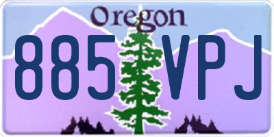 OR license plate 885VPJ