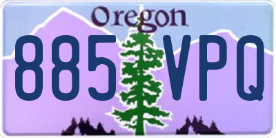 OR license plate 885VPQ