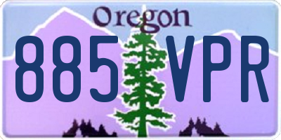 OR license plate 885VPR