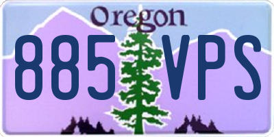 OR license plate 885VPS