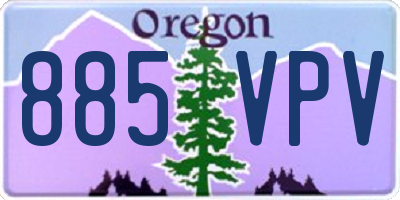 OR license plate 885VPV