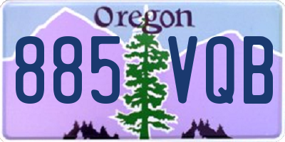 OR license plate 885VQB