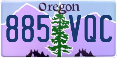 OR license plate 885VQC