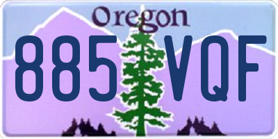 OR license plate 885VQF