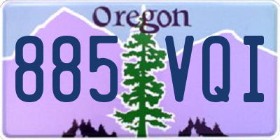 OR license plate 885VQI