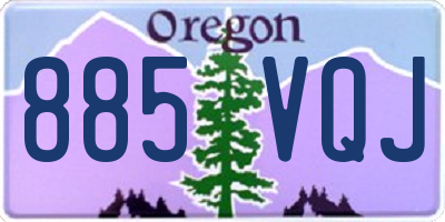 OR license plate 885VQJ