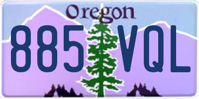 OR license plate 885VQL