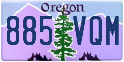 OR license plate 885VQM