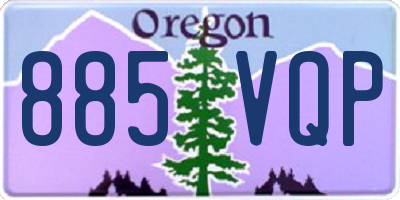 OR license plate 885VQP