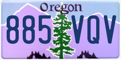 OR license plate 885VQV