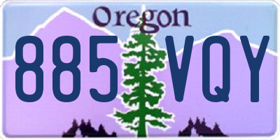 OR license plate 885VQY