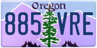 OR license plate 885VRE
