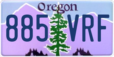 OR license plate 885VRF