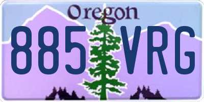 OR license plate 885VRG