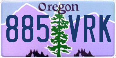 OR license plate 885VRK