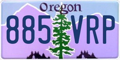 OR license plate 885VRP