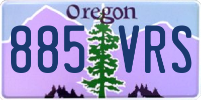 OR license plate 885VRS